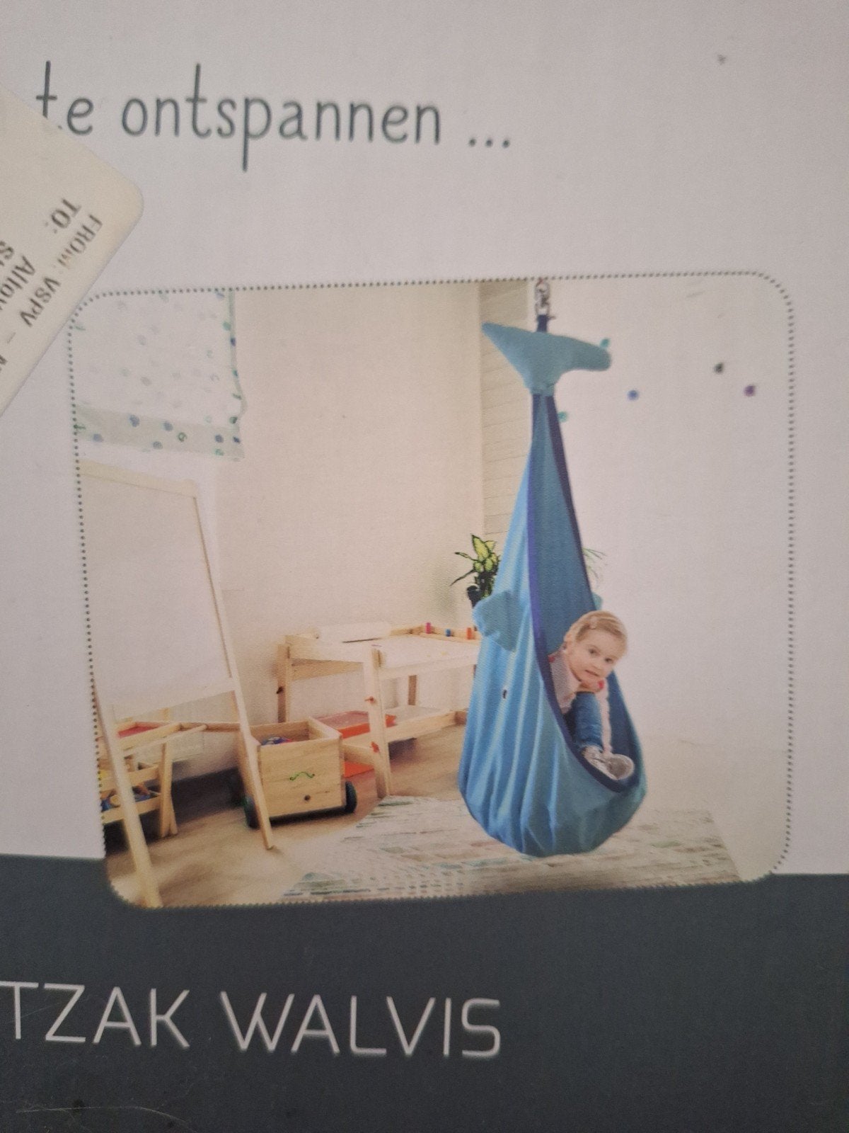 Snuggle hang-zitzak walvis voor kinderen, Ophalen of Verzenden