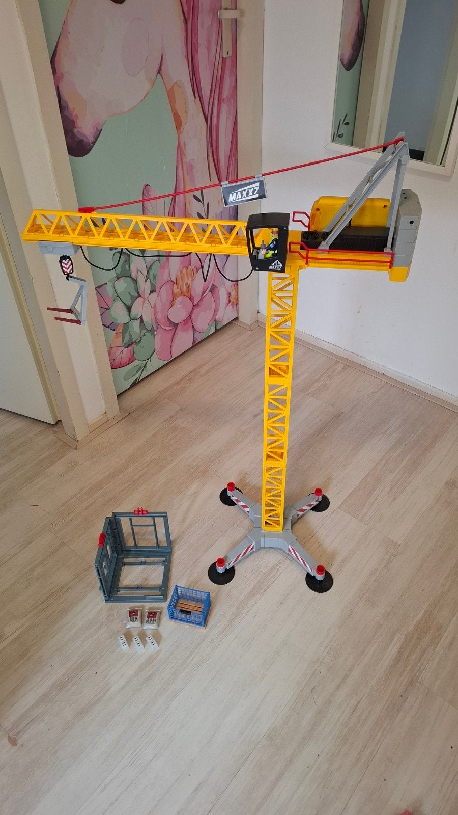 Playmobil elektrische kraan met afstandsbediening, Ophalen of Verzenden, Zo goed als nieuw, Complete set, Overige typen