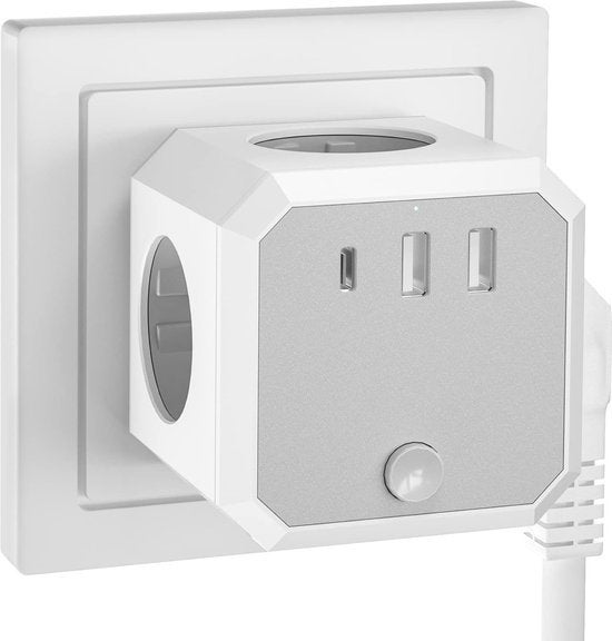 Kubusvormige Oplader met USB & Stopcontacten nieuw, Ophalen of Verzenden, Nieuw