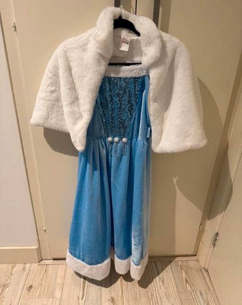 Nieuwe Frozen Efteling jurk Elza Elsa met bolero, Kinderen en Baby's, Carnavalskleding en Verkleedspullen, Ophalen, Nieuw, 134 t/m 140