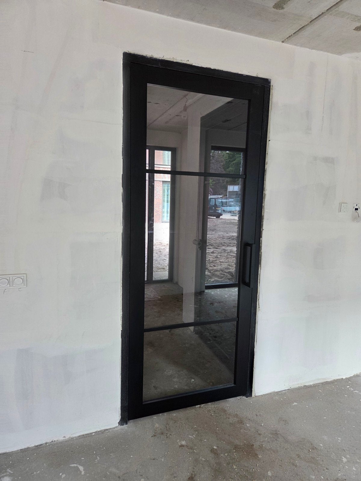 stompe staallook deur zwart 2315 x 930, Doe-het-zelf en Verbouw, Ophalen, Binnendeur, 200 tot 215 cm