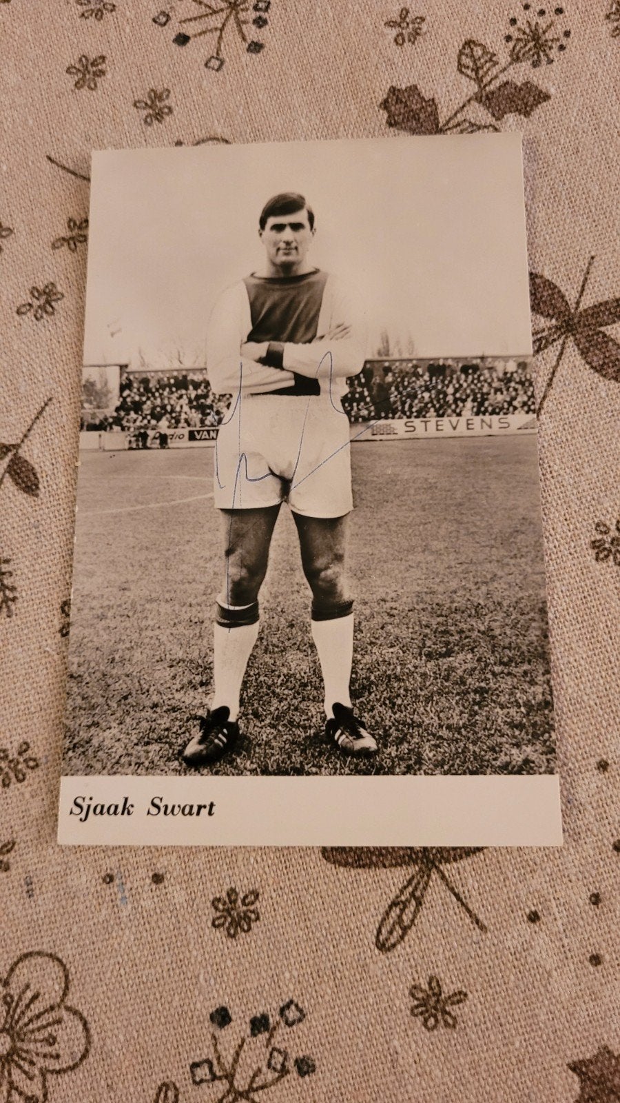 Sjaak Swart spelerskaart gesigneerd, Verzamelen, Ophalen of Verzenden, Zo goed als nieuw, Ajax, Spelerskaart