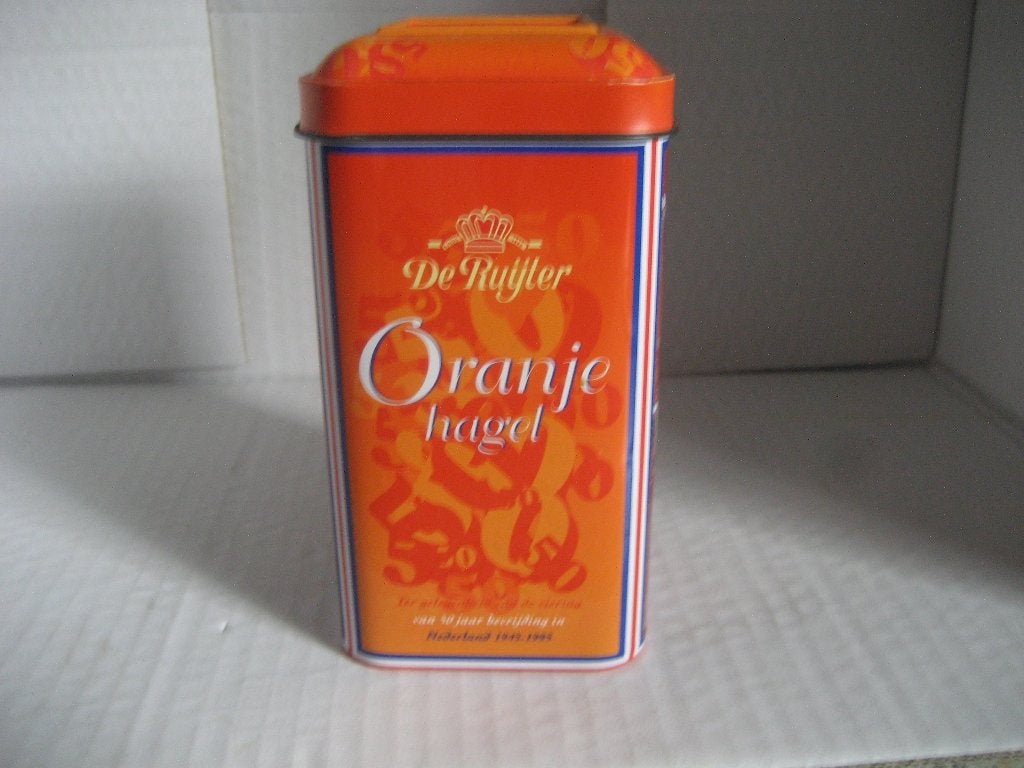 De Ruyter Bevrijding blikje Oranje hagel, Verzamelen, Ophalen of Verzenden, Zo goed als nieuw, Overige, Overige merken