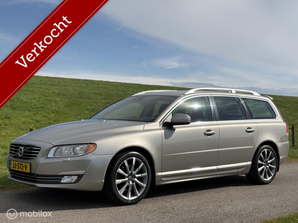 Volvo V70 2.0 T5 2014 | 5-cilinder | xenon | leer | spoiler!, 1800 kg, Geïmporteerd, 84 €/maand, 750 kg