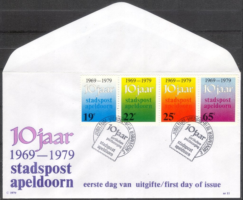 10 jaar stadspost Apeldoorn, Postzegels en Munten, Brieven en Enveloppen | Nederland, Verzenden, Envelop