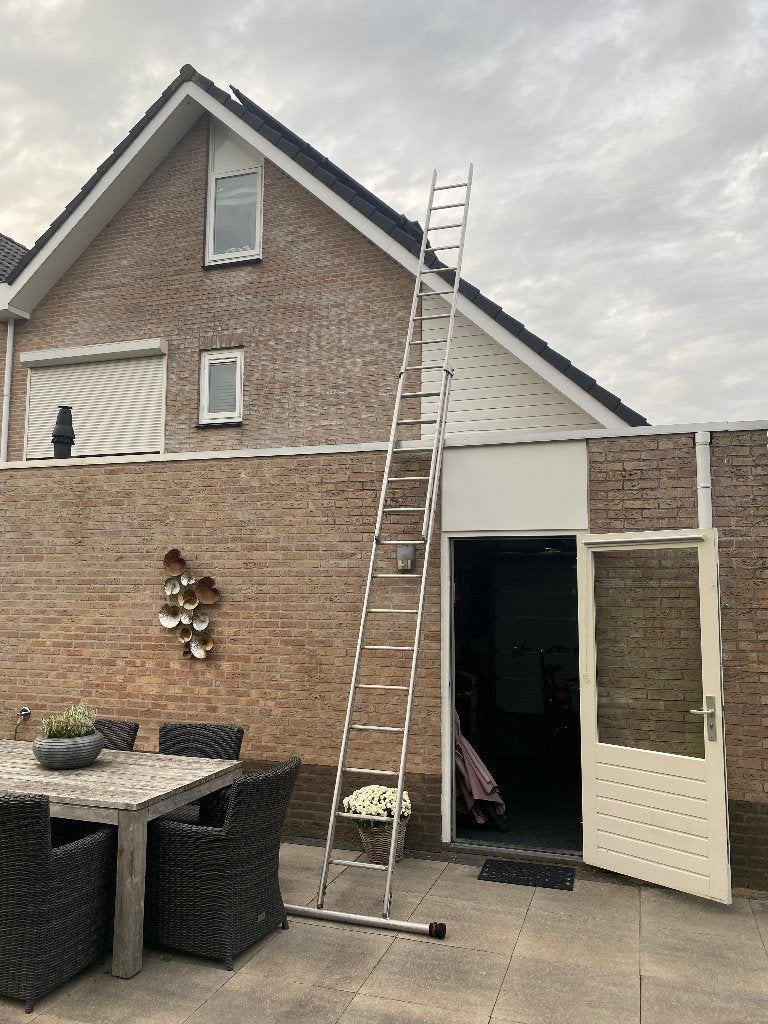 Ladder 2X14 aluminium, Doe-het-zelf en Verbouw, Ophalen, Gebruikt, Ladder, Opvouwbaar of Inschuifbaar