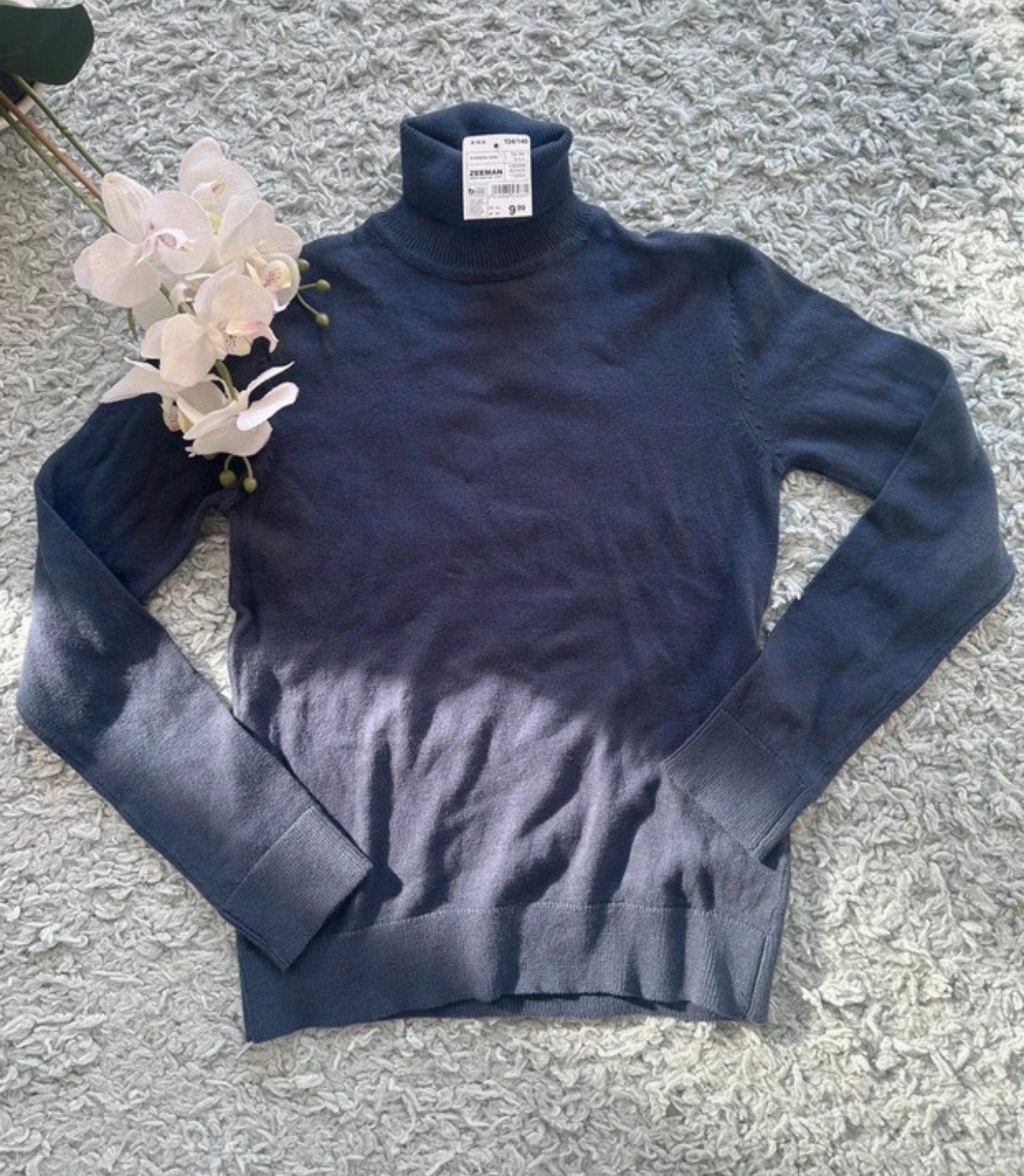 NIEUW, unisex donkerblauwe coltrui van Zeeman, maat 134/140, Kinderen en Baby's, Kinderkleding | Maat 134, Ophalen of Verzenden