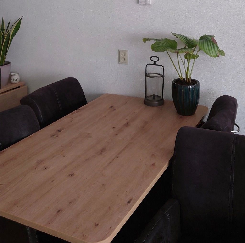 Uitschuifbare eettafel, huidige nieuwprijs €335, Ophalen, Zo goed als nieuw, Rechthoekig, 50 tot 100 cm