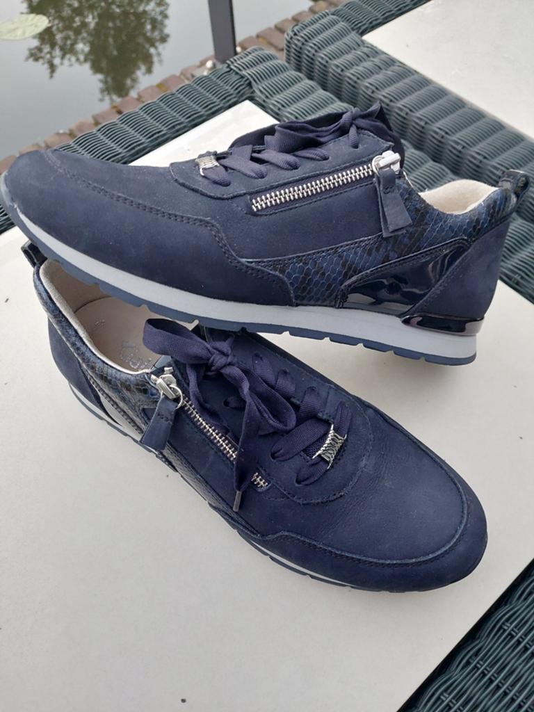 GABOR SNEAKERS  MET RITS MAAT 8 = 42 ZGAN., Kleding | Dames, Schoenen, Blauw, Gabor, Ophalen of Verzenden, Sneakers of Gympen