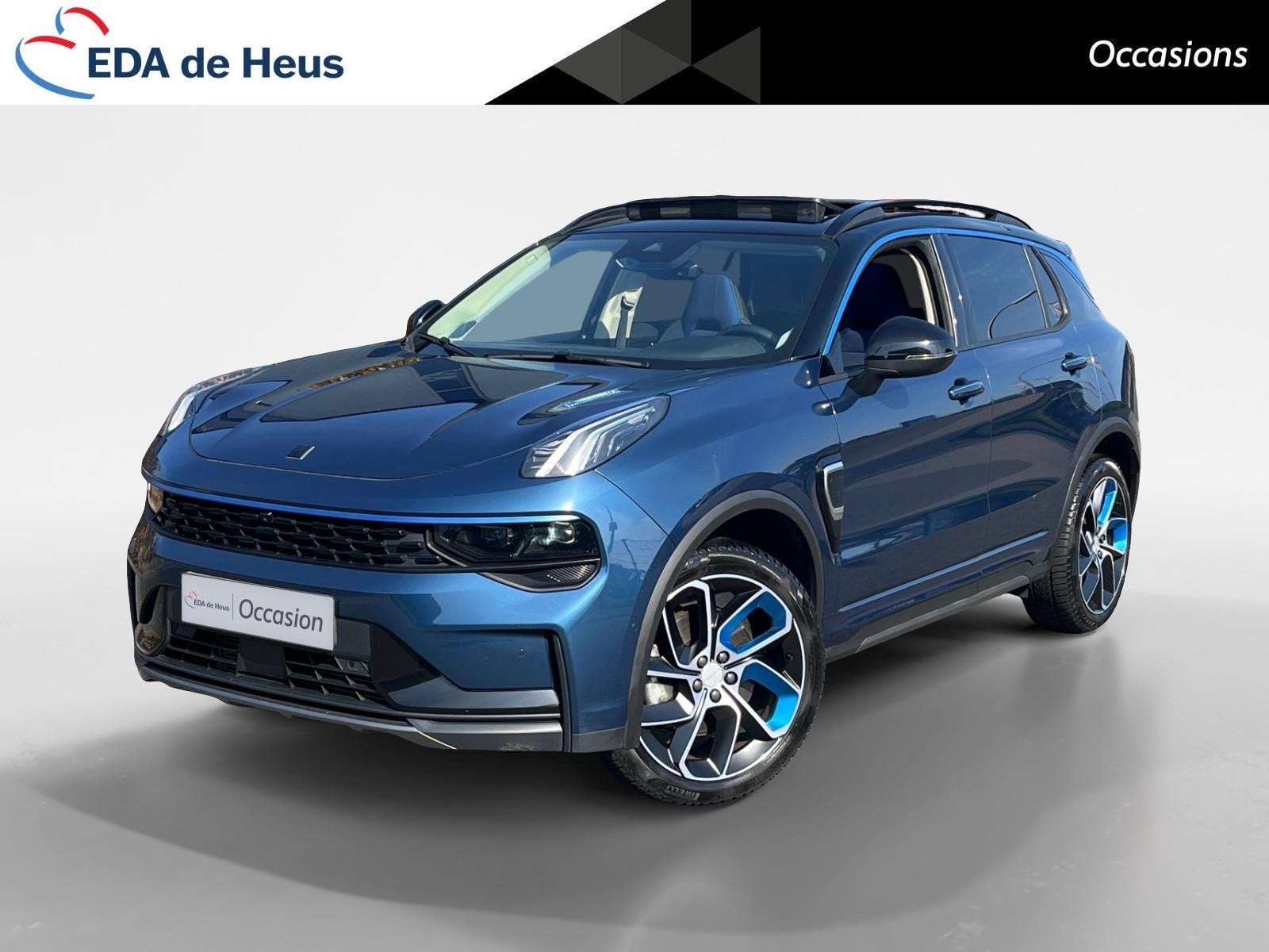 Lynk & Co 01 1.5 PHEV autom. 260pk Panodak | LED | 20" | Car, Auto's, 12 maanden, Stof, Blauw, Plug-in hybride