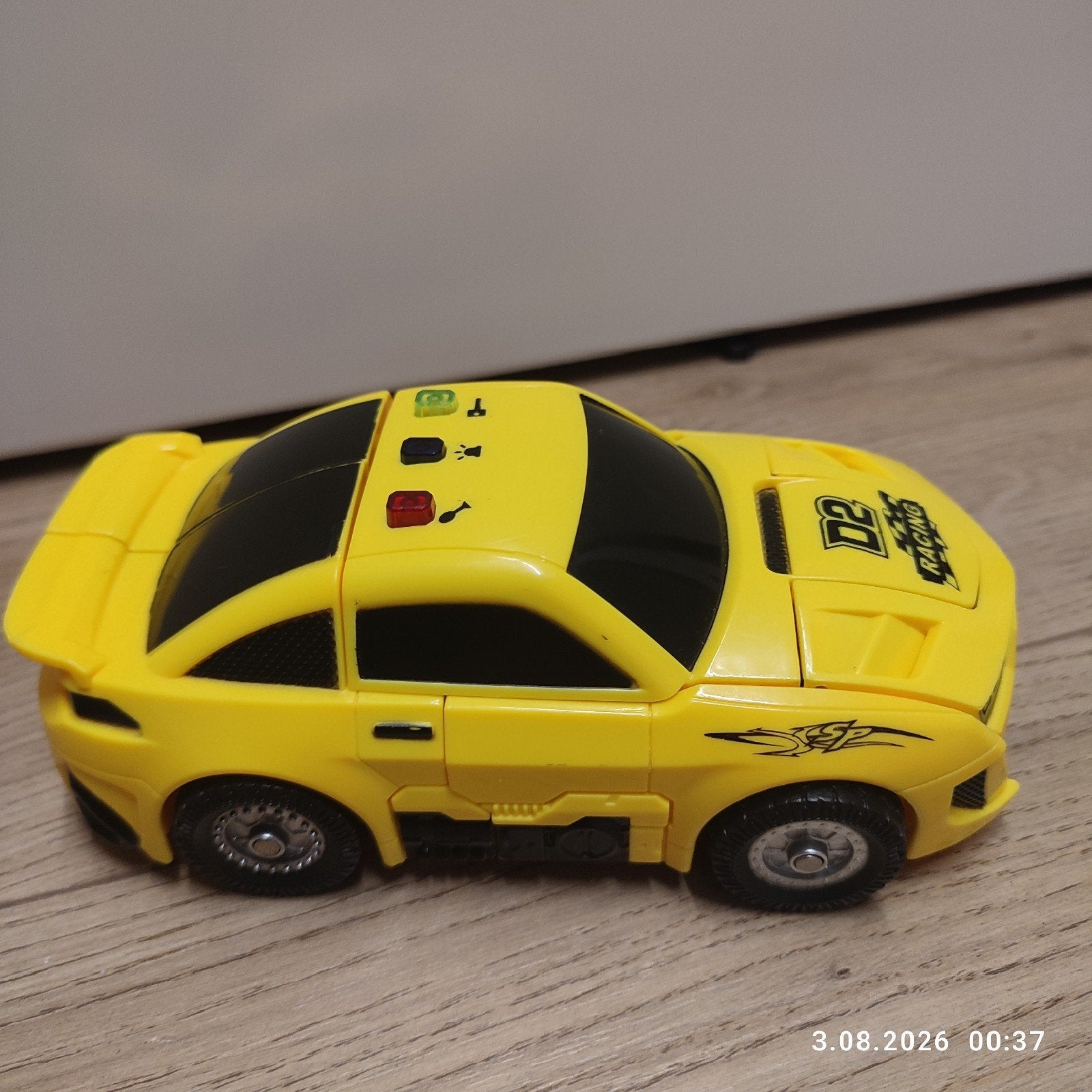Gele Transformer Robot Auto Speelgoed - Bumblebee Stijl, Ophalen of Verzenden, Gebruikt