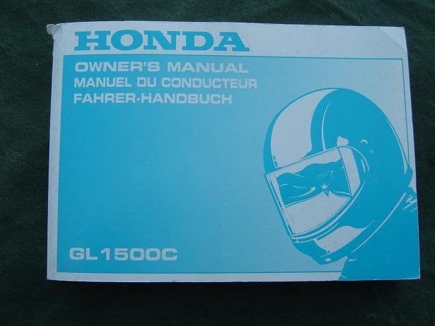 Honda GL1500C 2000 motorcycle owner's manual Goldwing GL1500, Ophalen of Verzenden, Honda