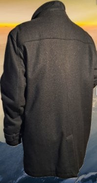 ZAATXCHI😎 gevoerde wol mix jas  houtje touwtje mt 3xl, Zaatxchi, Verzenden, Zwart, Overige maten