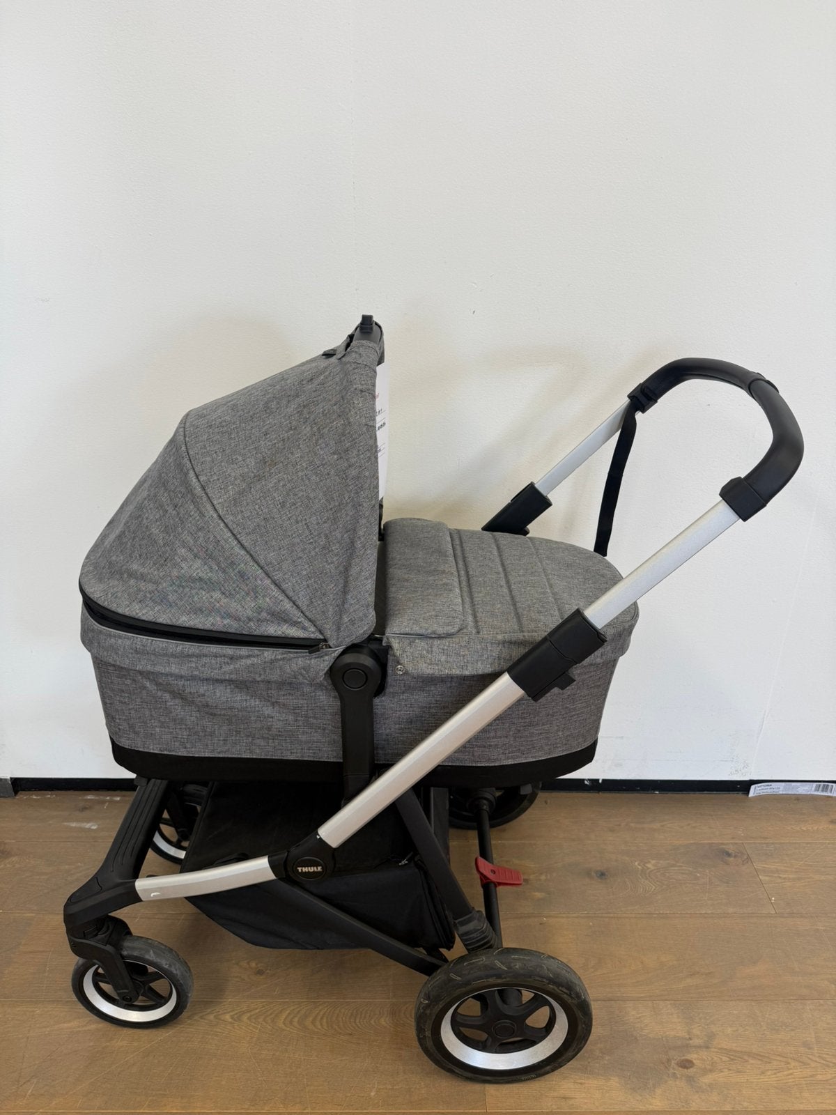 Thule Sleek kinderwagen - duowagen - Grey melange, Ophalen, Zo goed als nieuw, Regenhoes