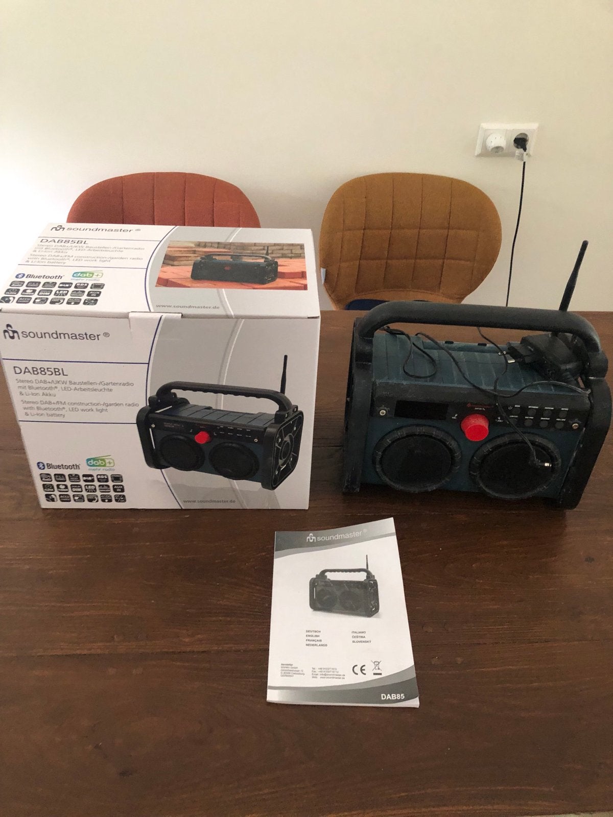 Soundmaster DAB85BL Bouwradio met Bluetooth en DAB+, Ophalen, Gebruikt, Bouwradio