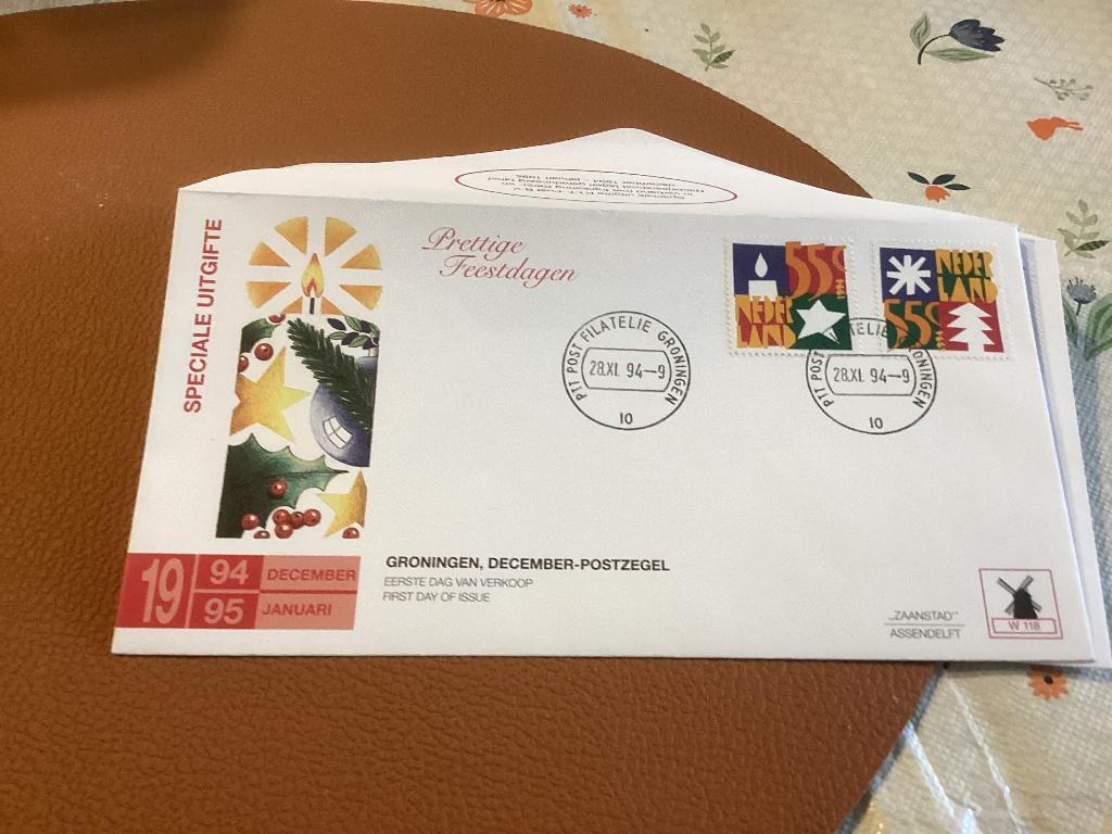 No275 Kerst 1994 W118 Philato Heb ook van Nederland jaargang, Postzegels en Munten, Postzegels | Eerstedagenveloppen, Ophalen