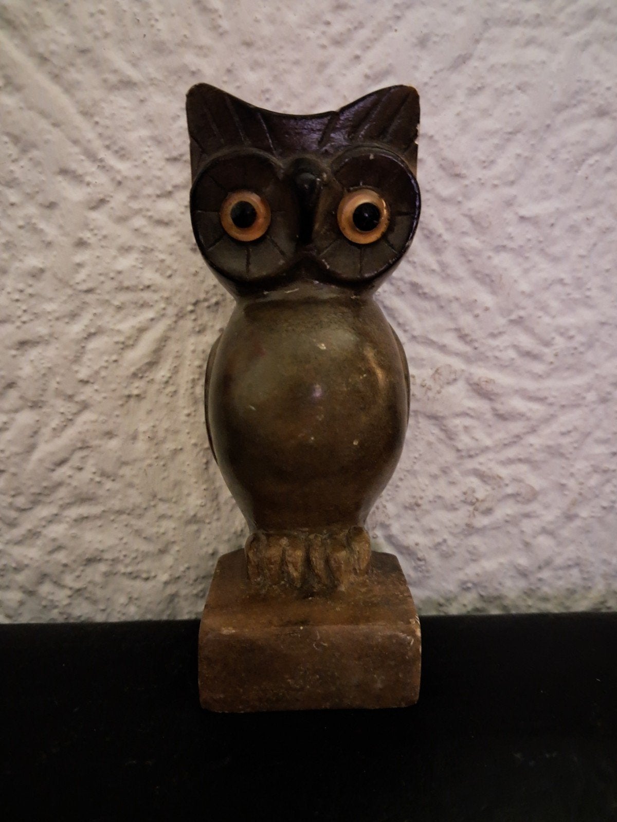 Natuurstenen Uil Beeldje - 14 cm Hoog, Ophalen of Verzenden