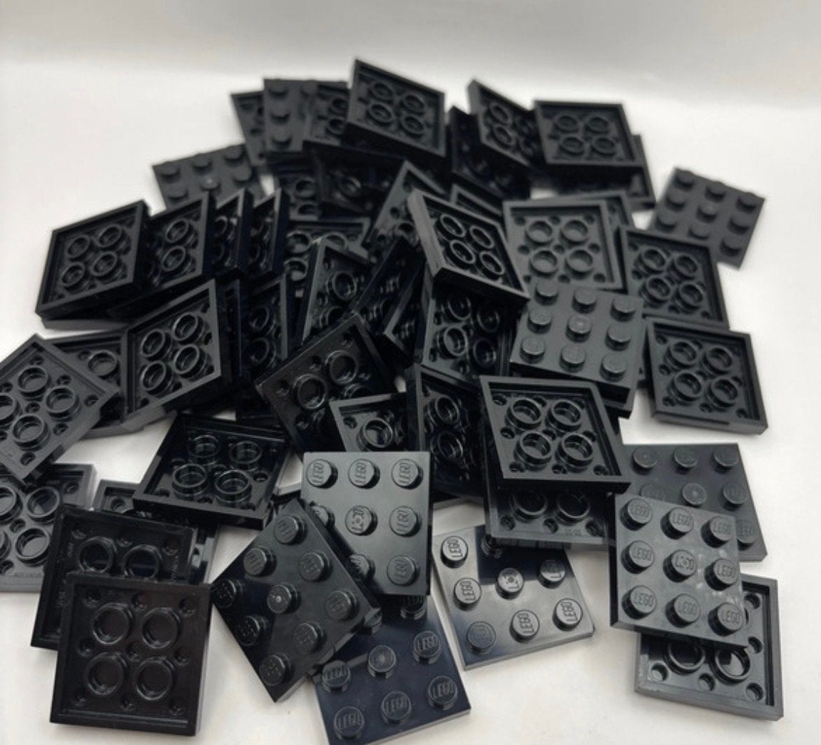 60 stuks zwarte Lego platen 3x3, Verzenden, Zo goed als nieuw, Losse stenen, Lego