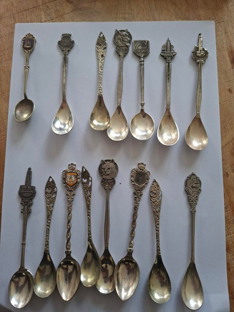 Verzameling theelepels in mok, Antiek en Kunst, Ophalen of Verzenden