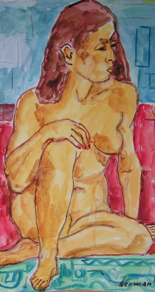 H.Bekman zitpose (Acrylverf) 1964 De Nieuwe Haagse School, Antiek en Kunst, Kunst | Tekeningen en Foto's, Verzenden