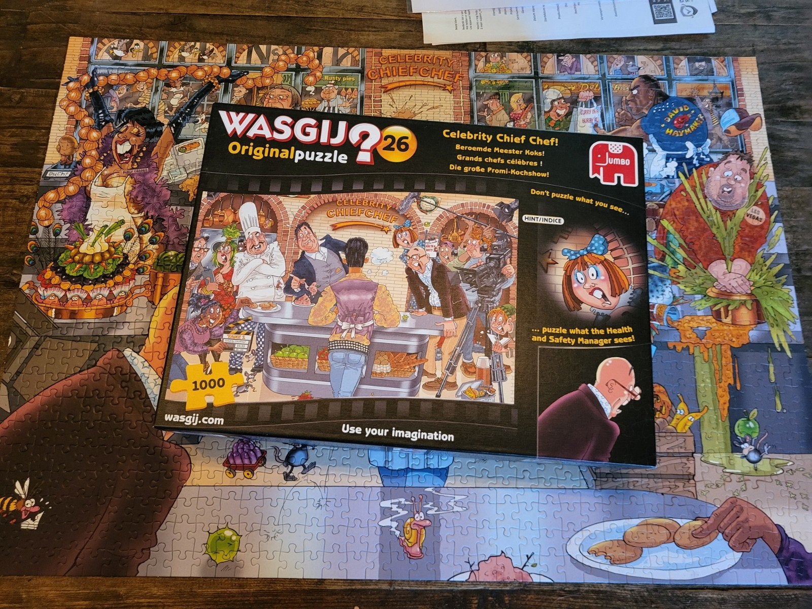 Wasgij Original 24 Celebrity chief chef, Ophalen of Verzenden, 500 t/m 1500 stukjes, Zo goed als nieuw