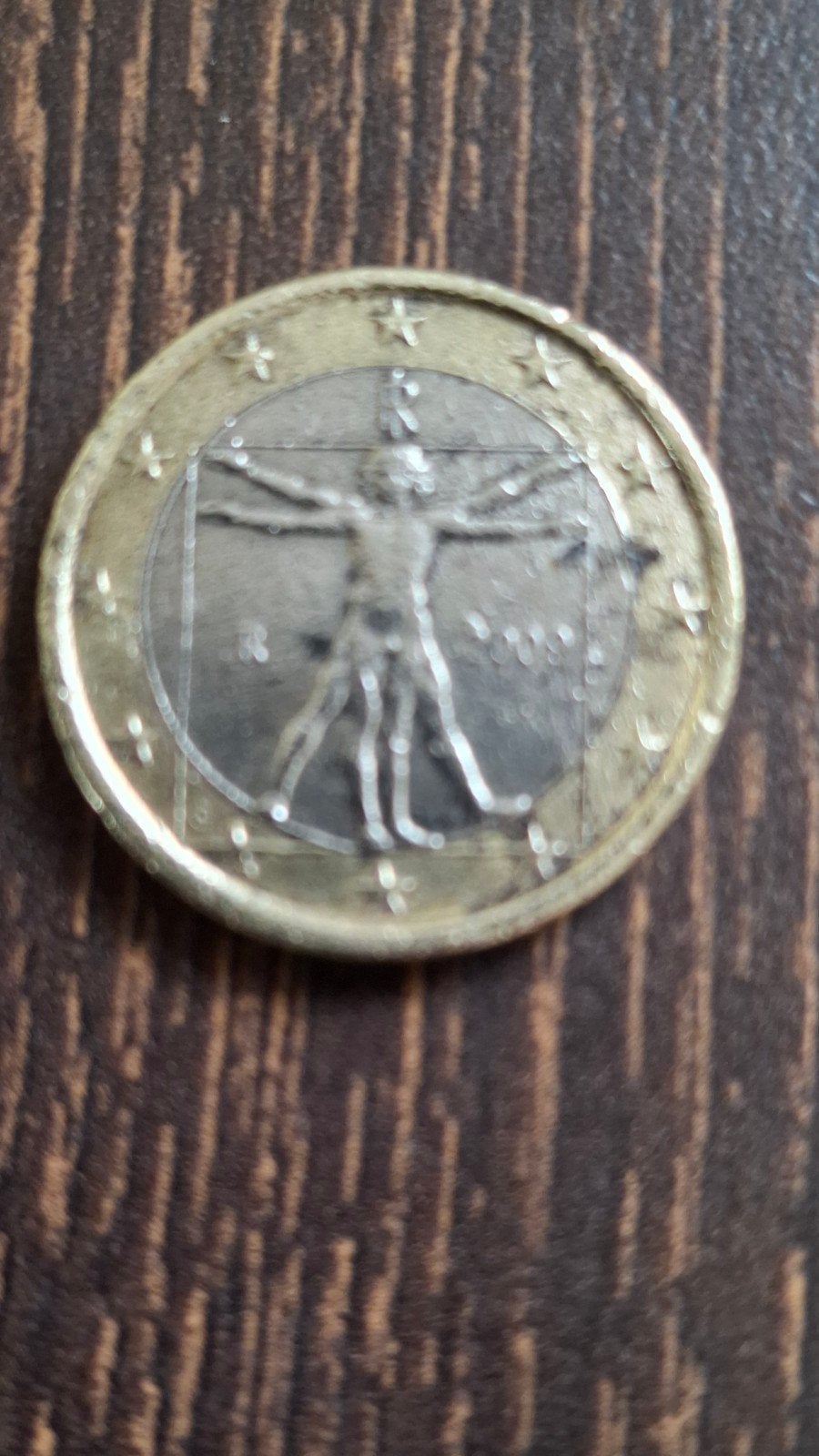 Italiaanse 1 euro munt 2009 - Vitruviusman, Ophalen of Verzenden, Italië, 1 euro, Losse munt