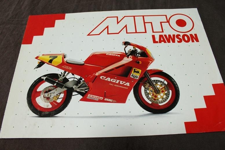 Cagiva Mito Lawson 125cc motorfiets verkoop folder, Motoren, Ophalen of Verzenden, Overige merken