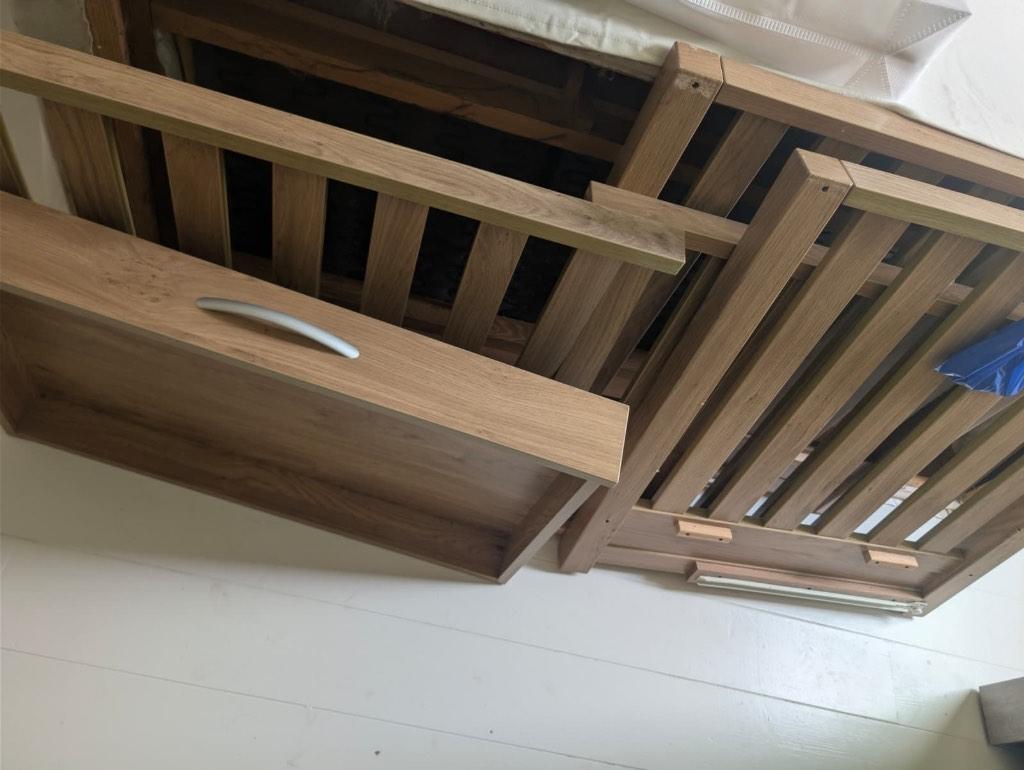TWF Robin box kind baby bruin met lade, Ophalen, Gebruikt, Vierkant, Lade