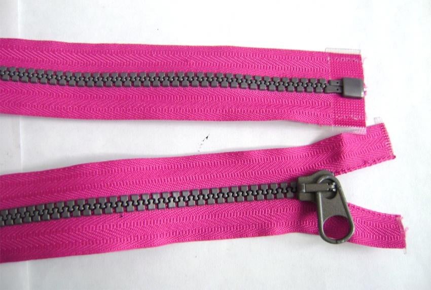 blok rits pink grijs deelbaar 68 cm jas jassen winter mantel, Verzenden, Nieuw, Rits of Sluiting