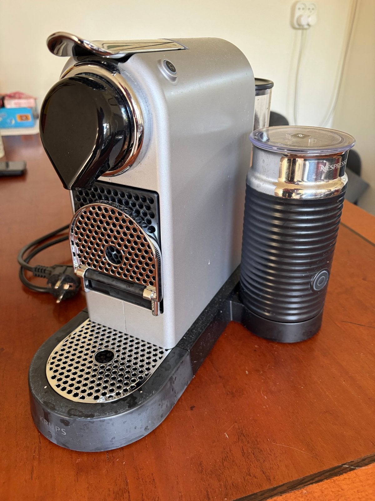 Krups Nespresso Citiz & Milk Zilver XN760B, Witgoed en Apparatuur, Ophalen, Gebruikt, Espresso apparaat, 1 kopje