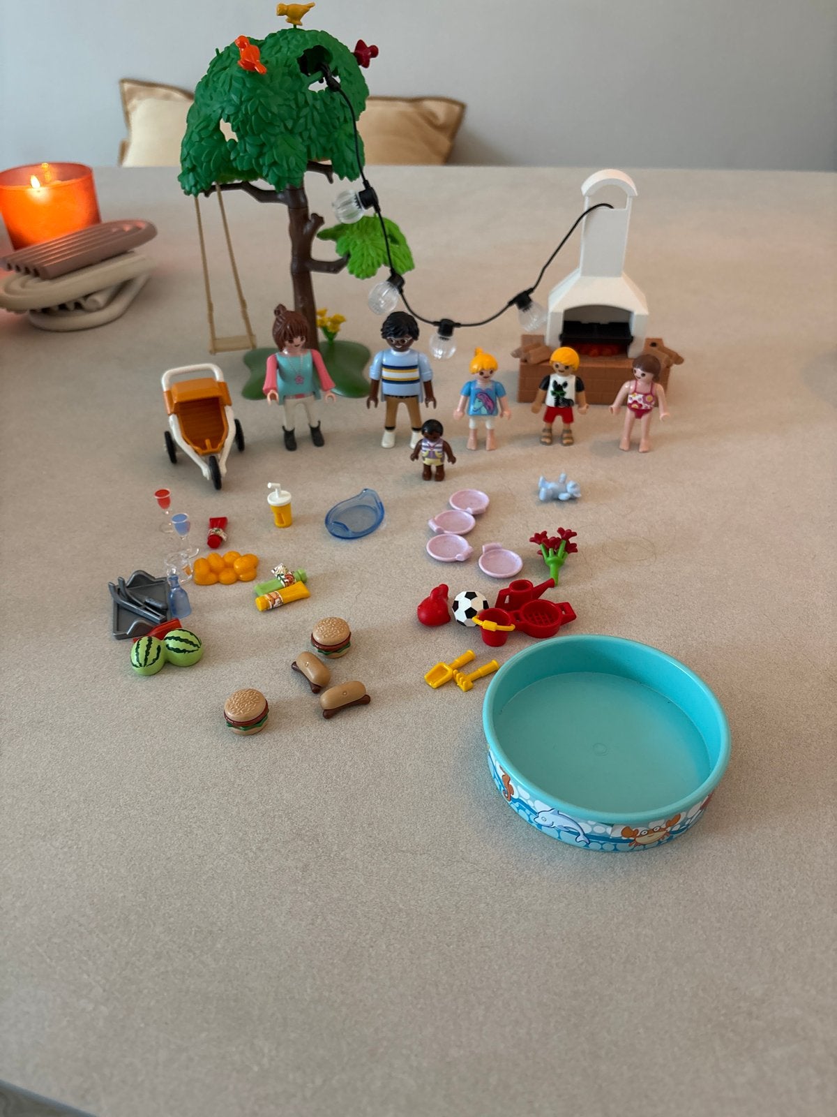 Playmobil Familie Barbecue Set met Figuren en Accessoires, Ophalen, Gebruikt, Complete set, Overige typen