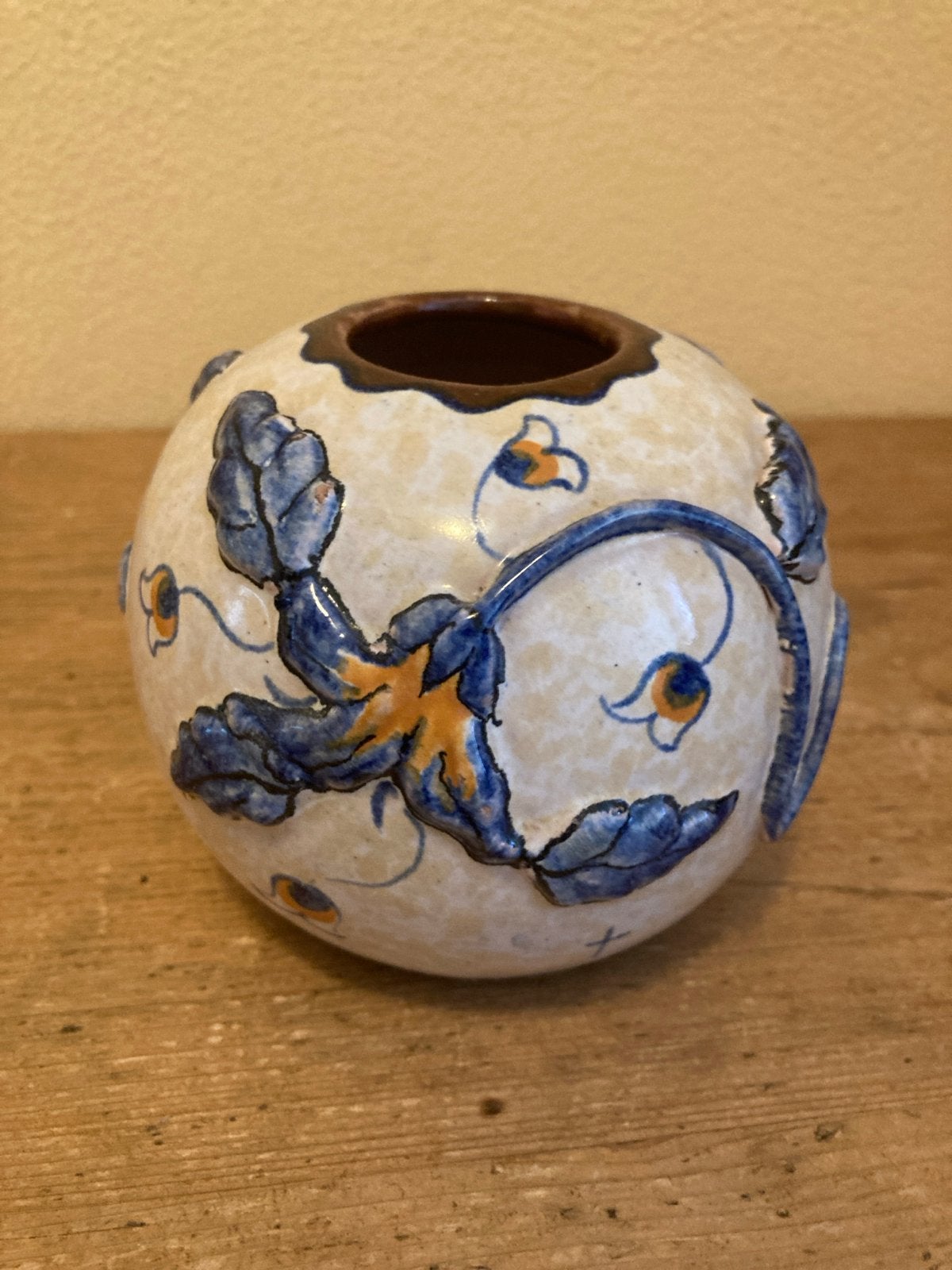Zenith Gouda vaasje met bloemmotief, Ophalen of Verzenden