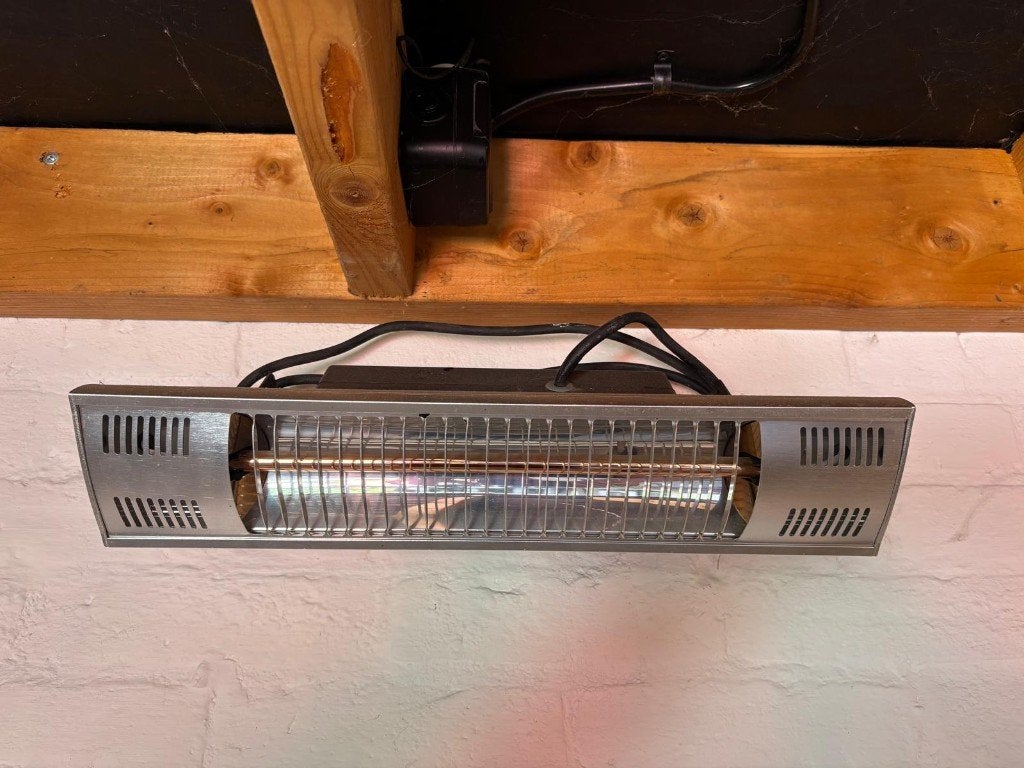 Elektrische infrarood terrasverwarmer/ patio heater, Waterbestendig, Zo goed als nieuw, Wand, Ophalen