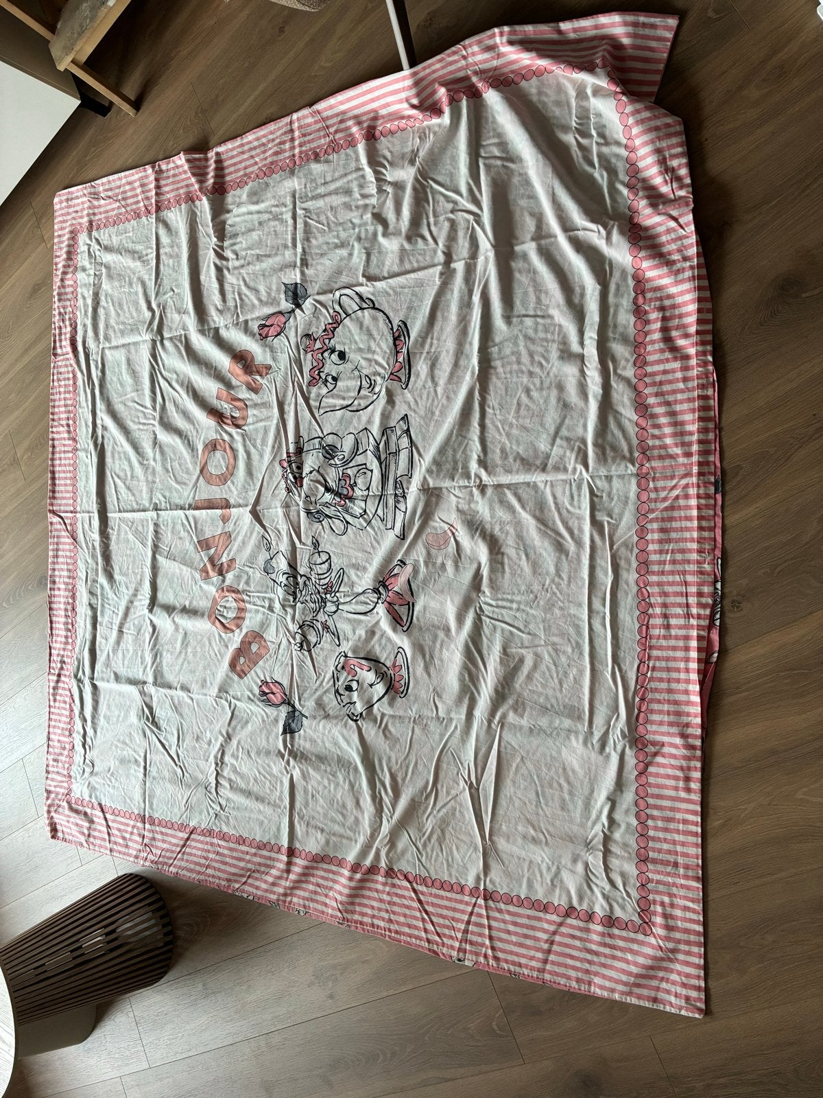 Dekbedovertrek Belle en het Beest 200x200cm, Ophalen, Gebruikt, Disney, Tweepersoons