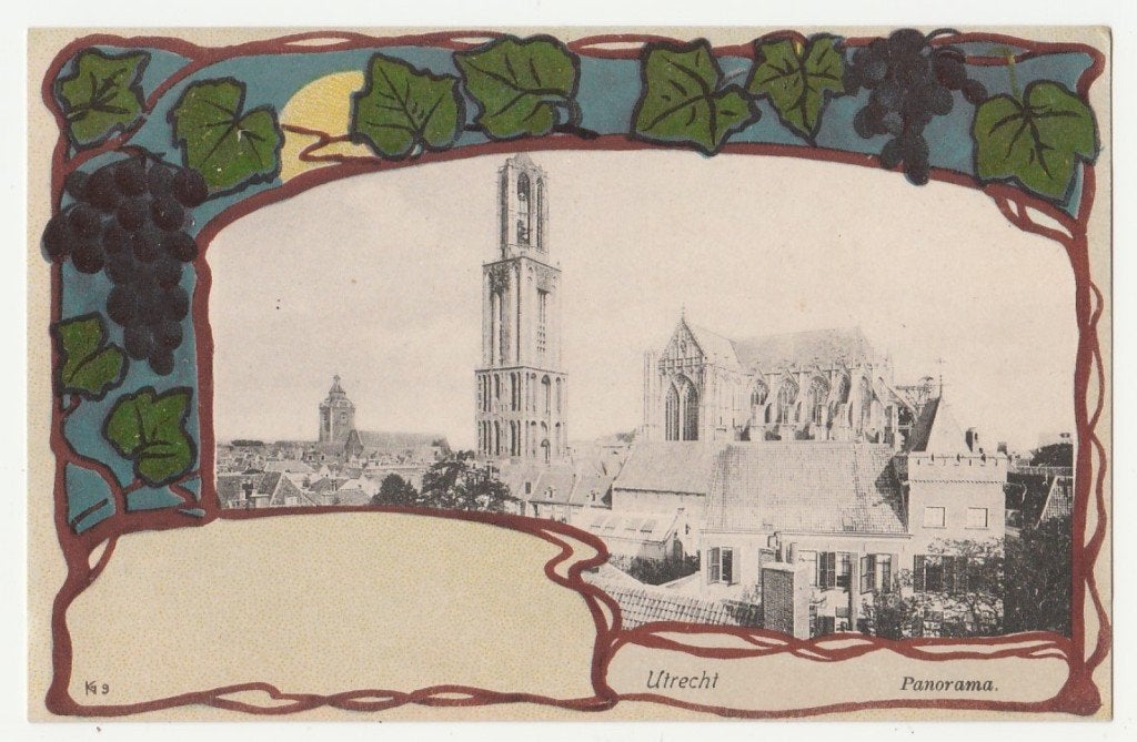 Art Nouveau.  Panorama Utrecht.   Meer dan 121 jaar oud !, Verzenden, Voor 1920, Ongelopen, Overige thema's