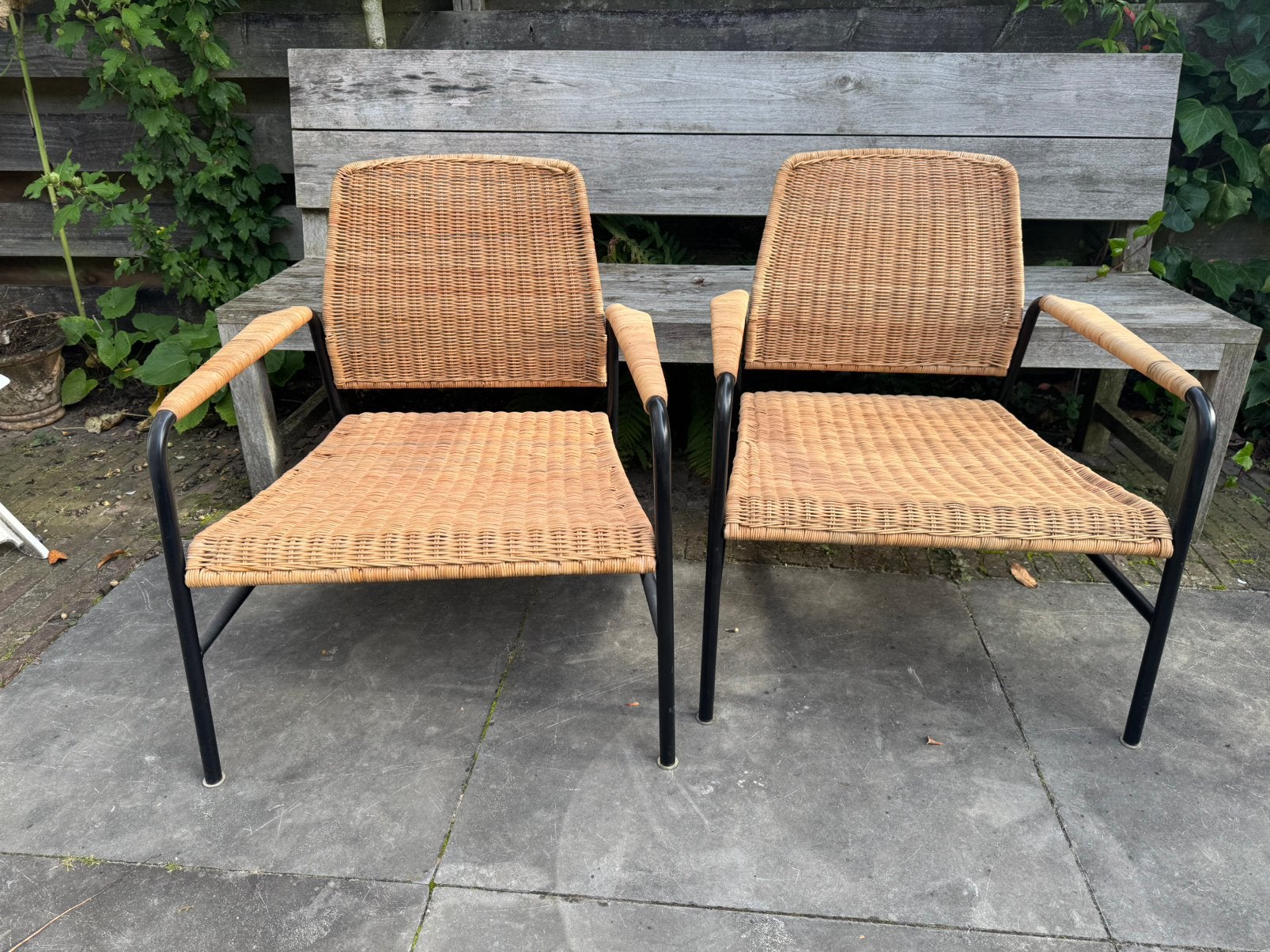 IKEA Uriksberg rotan fauteuils (2 stuks), Ophalen of Verzenden, Zo goed als nieuw, Bruin, Twee
