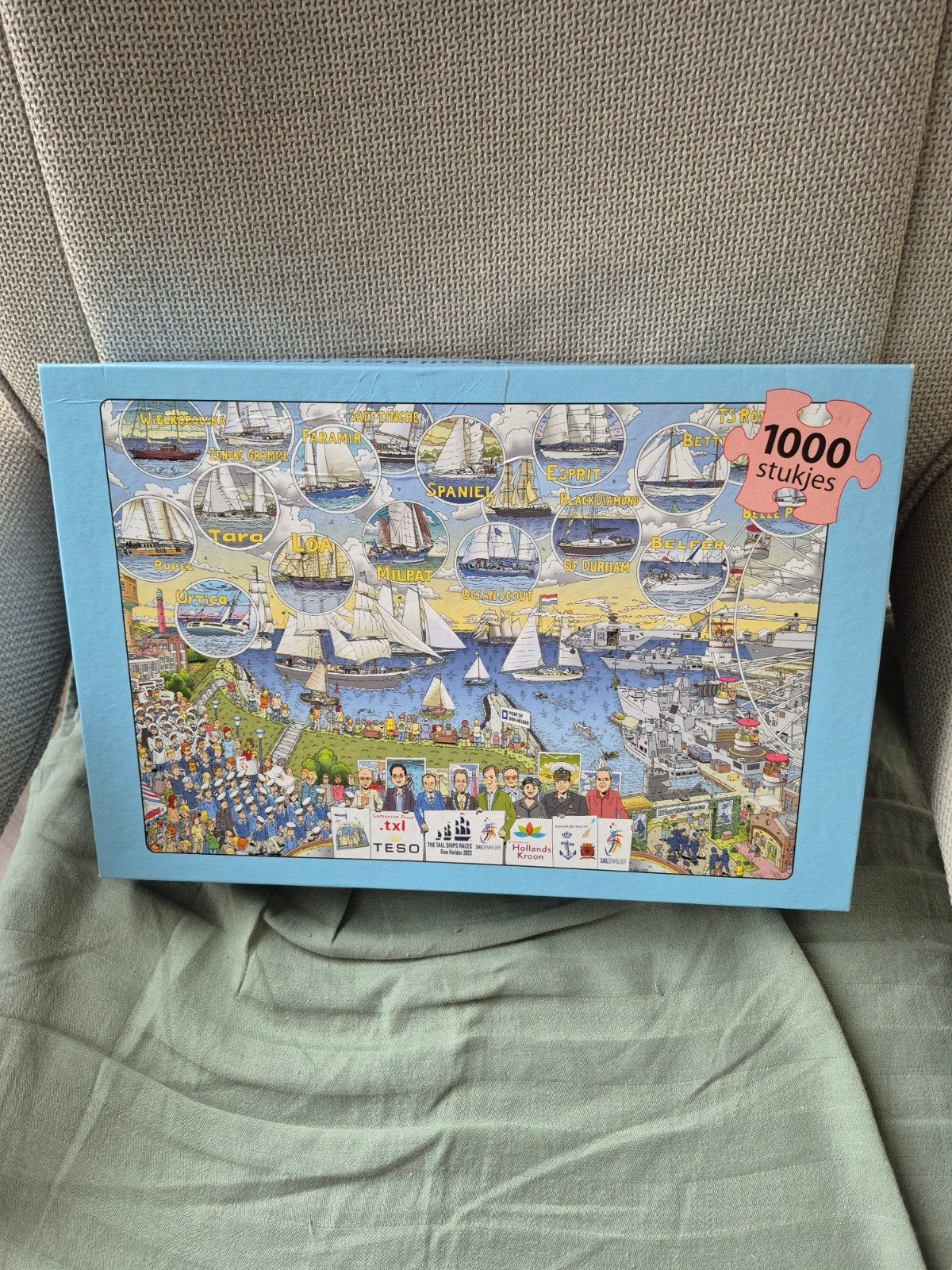 Legpuzzel 1000 stukjes - Schepen op zee, Ophalen, 500 t/m 1500 stukjes, Gebruikt, Legpuzzel
