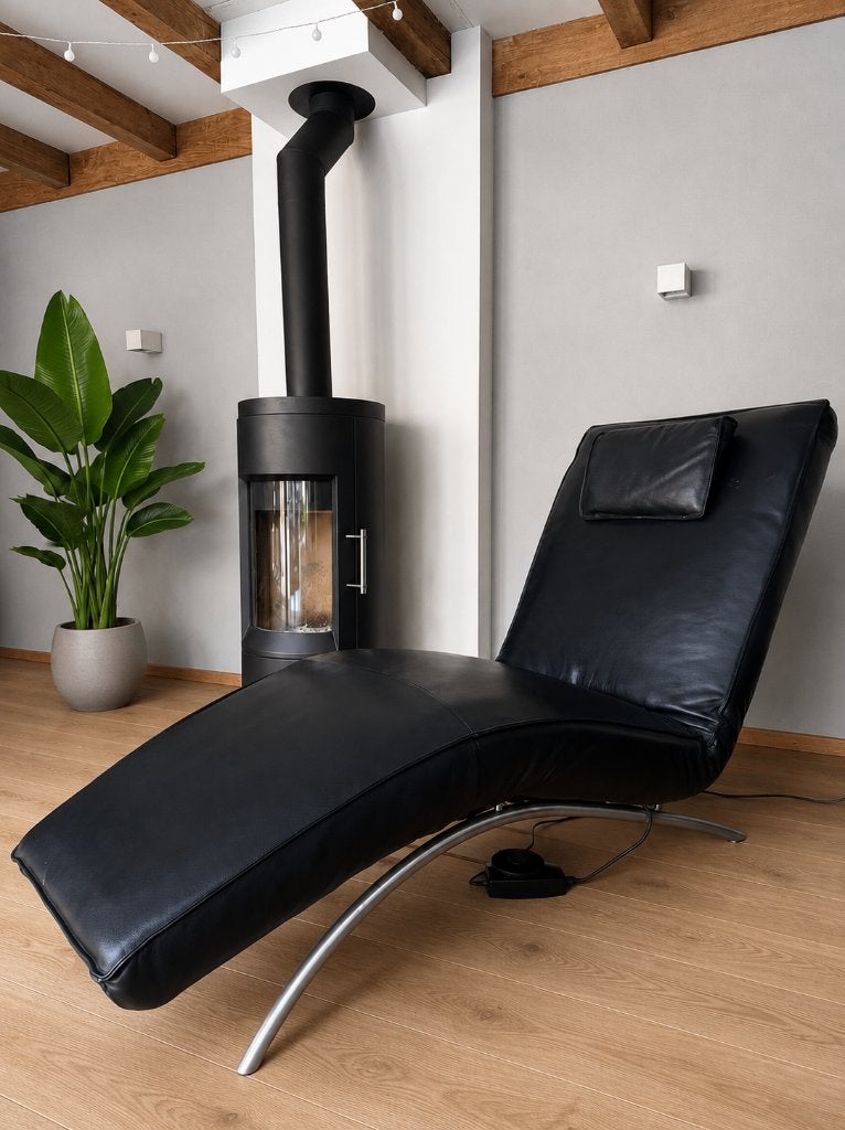 KOINOR Jonas Designer Relaxfauteuil – Leder – Massagefunctie, Huis en Inrichting, Ophalen, Modern design, 125 tot 150 cm, Zo goed als nieuw