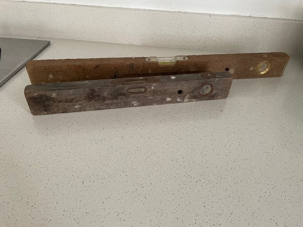 Vintage gereedschap: twee waterpassen, Ophalen of Verzenden