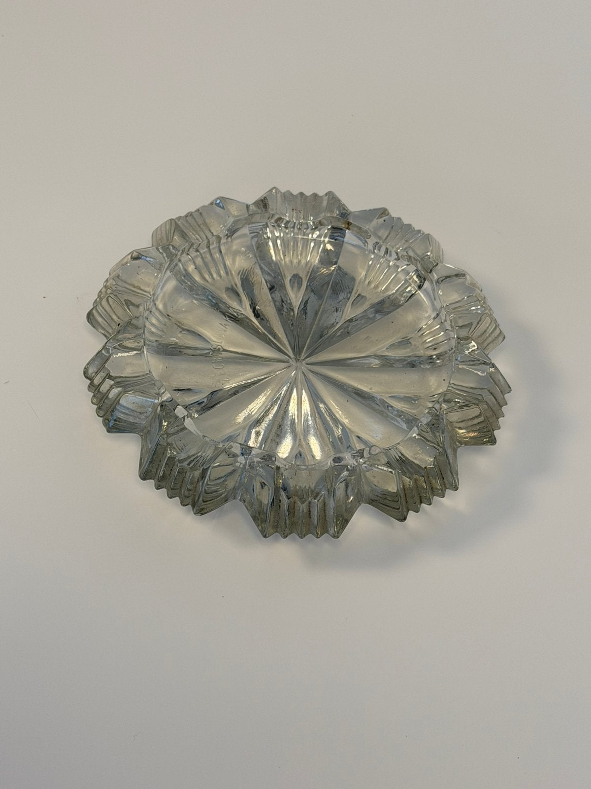 Vintage Kristallen Kristal Asbak Tsjechoslowakije 15 cm MCM, Ophalen of Verzenden, Zo goed als nieuw, H, H
