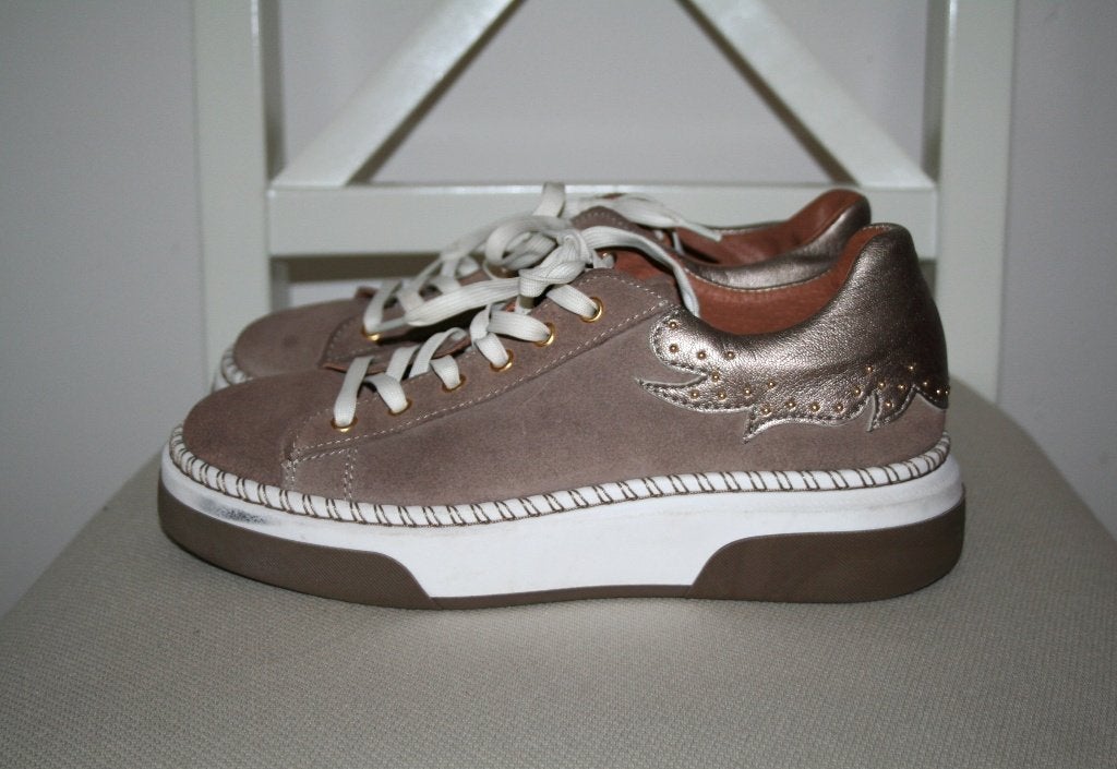 DWRS suede leren bruin sneakers mt 37,5, Kleding | Dames, Schoenen, DWRS, Bruin, Verzenden, Sneakers of Gympen