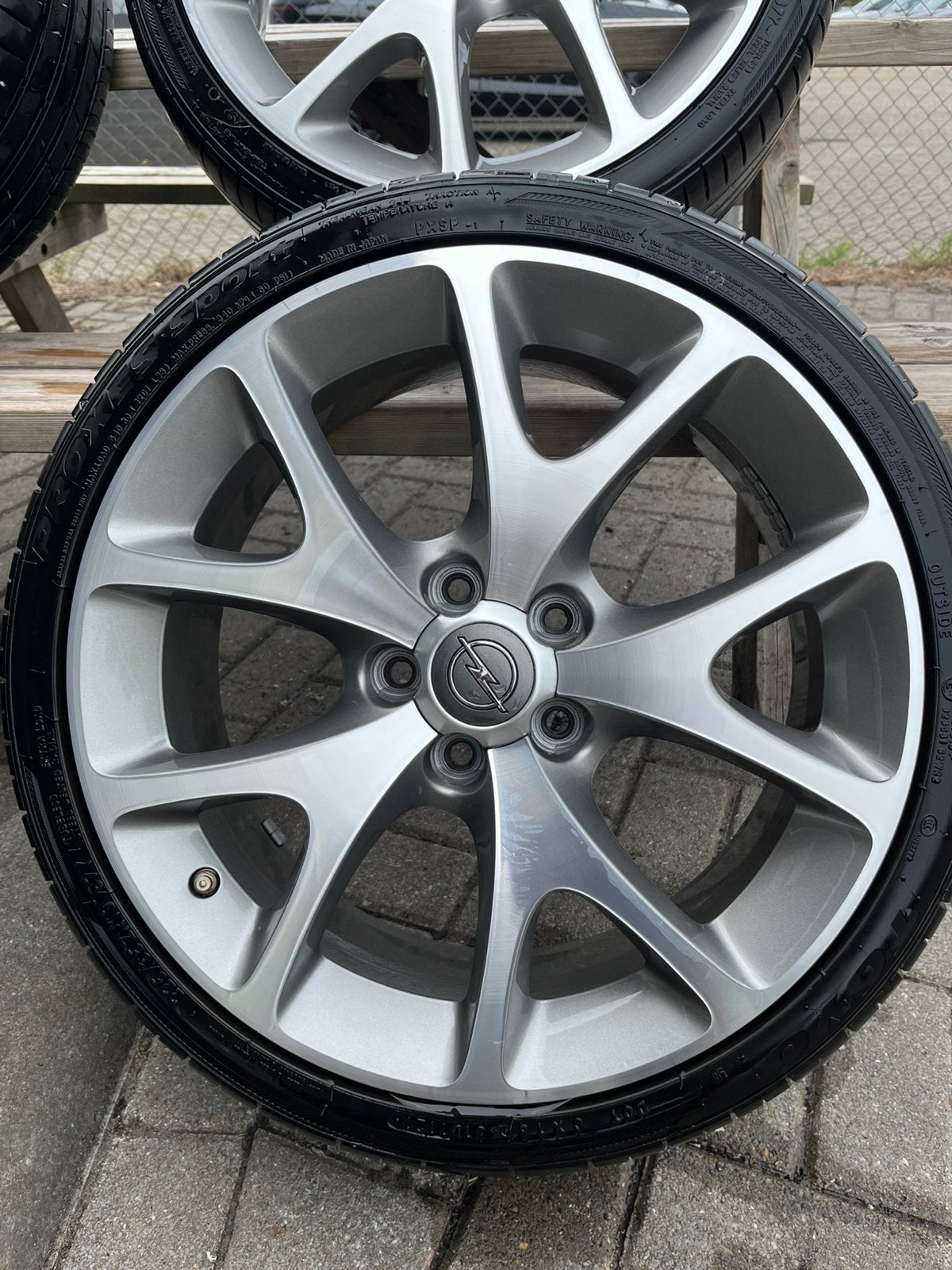 Set velgen met banden Opel Corsa D OPC, Ophalen, 18 inch, Gebruikt, Banden en Velgen