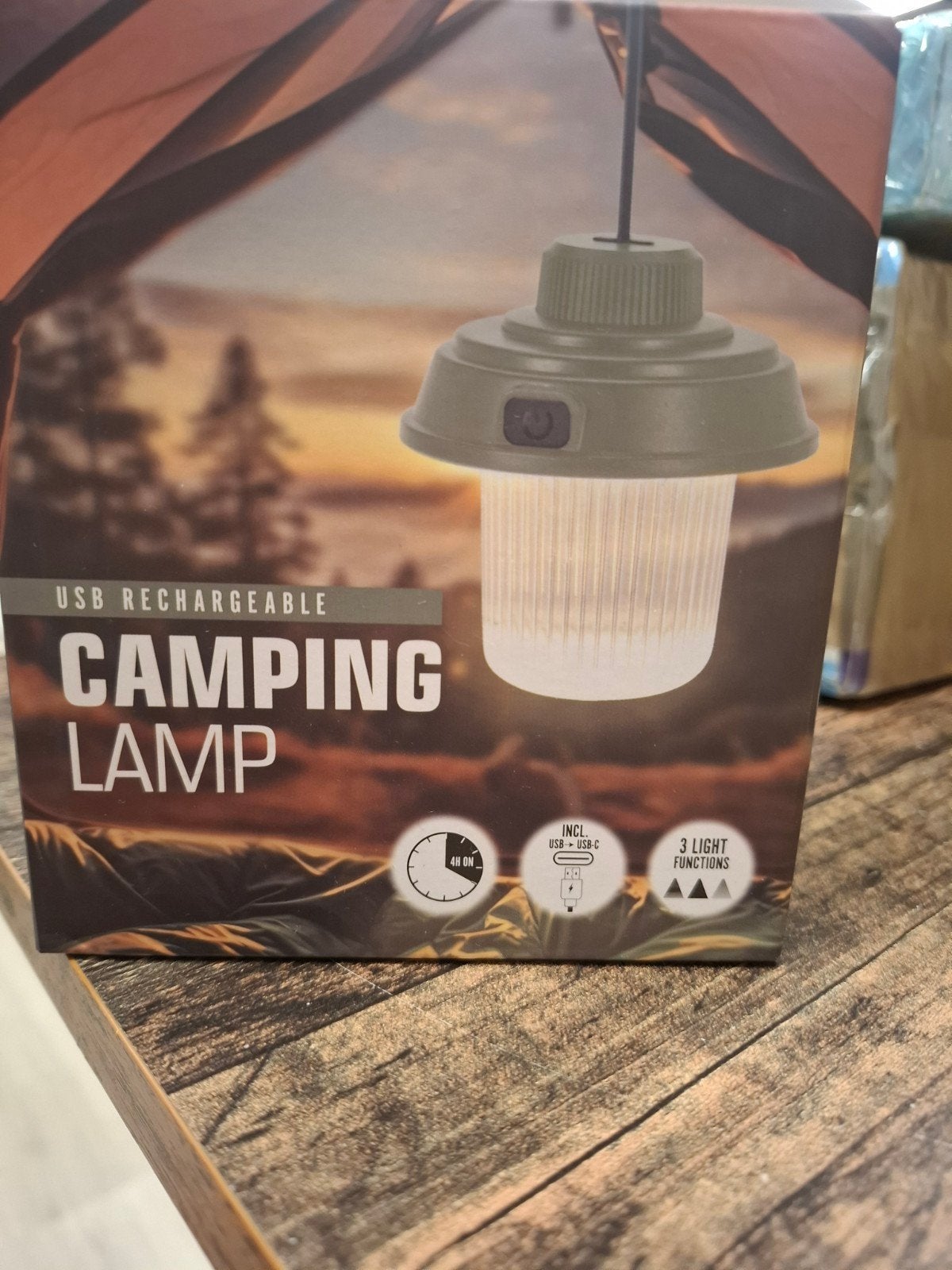 USB Oplaadbare Campinglamp - 3 Lichtfuncties, Ophalen of Verzenden, Camping, Camping, Camping