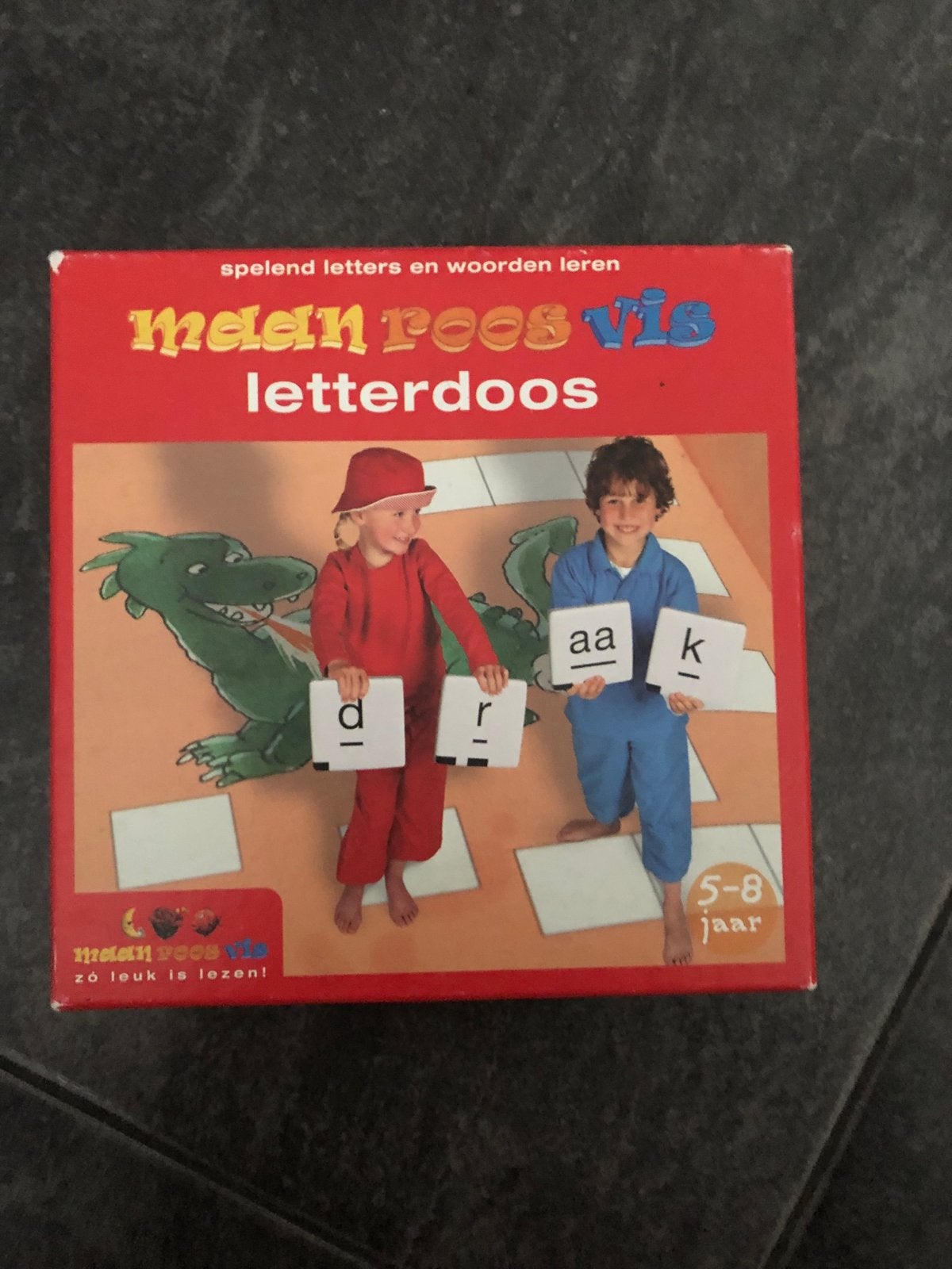 Maan Roos Vis Letterdoos - Spelend letters en woorden leren, Ophalen of Verzenden, Nieuw, Taal en Lezen