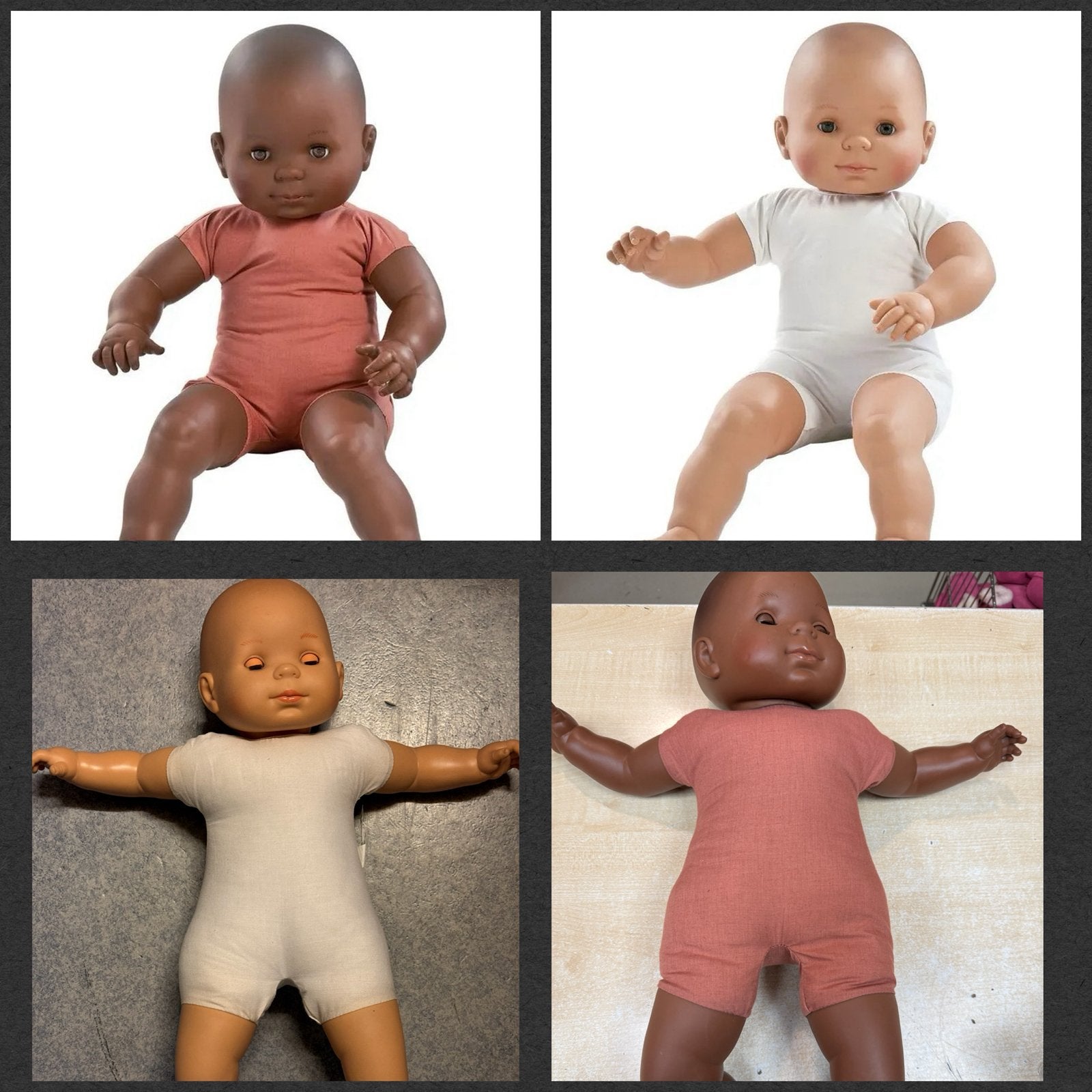 Baby Unisex Etalagepop 60 cm Mannequin Wit en Bruin Flexibel, Jongetje of Meisje, Onbekend, Ophalen of Verzenden, Zo goed als nieuw
