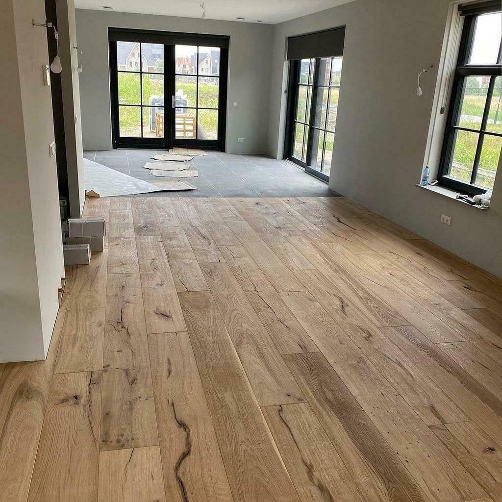 ECHTE EIKEN VLOER DUURZAAM kant & klaar PARKET! vloeren, Ophalen of Verzenden, Nieuw, 75 m² of meer, Parket