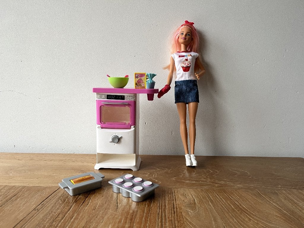 Barbie Cupcake speelset, Ophalen of Verzenden, Gebruikt, Barbie