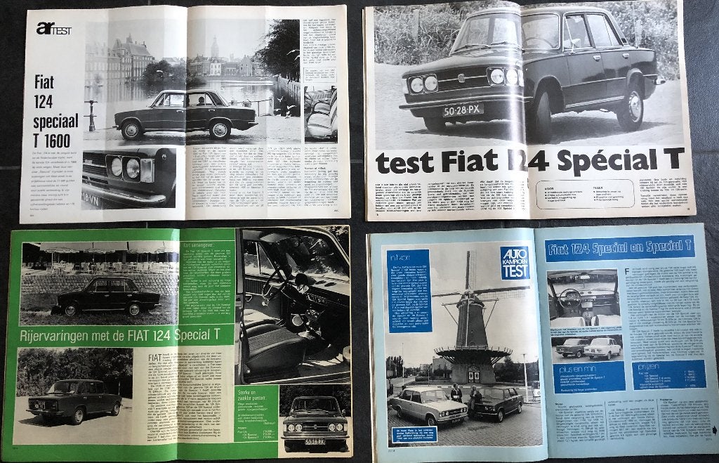 Fiat 124 ( 124 Special ) testen in Autovisie ea, Gelezen, Ophalen of Verzenden, Overige merken, Autovisie