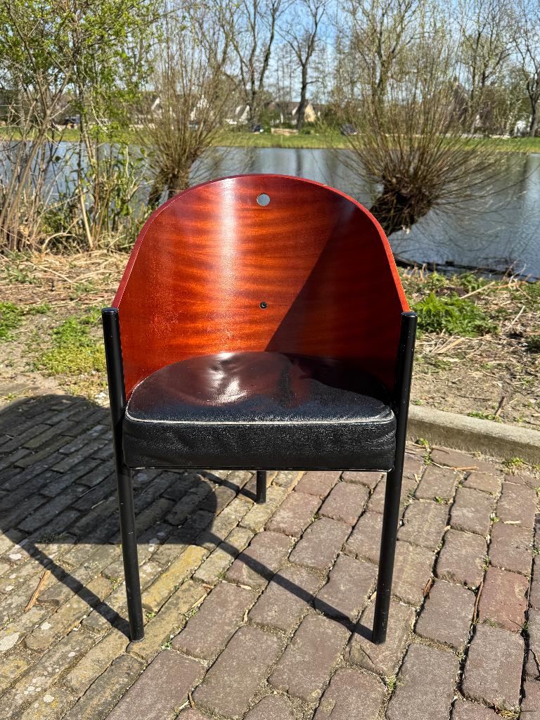 Philippe Starck Costes Chair – Driade 3-poots stoel, Huis en Inrichting, Stoelen, Gebruikt, Design / Modern, Bruin, Ophalen of Verzenden