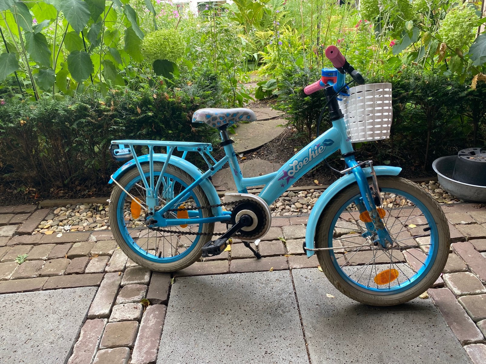 Loekie meisjesfiets 15 inch, Ophalen, Gebruikt, Terugtraprem, Minder dan 16 inch